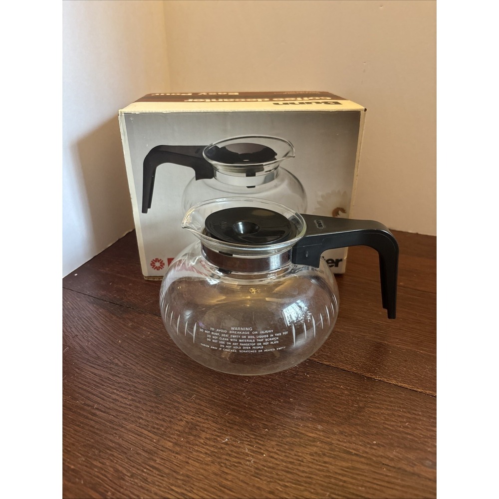 Vintage Bunn Coffee Decanter in Box Replacement Glass Easy Pour Retro USA